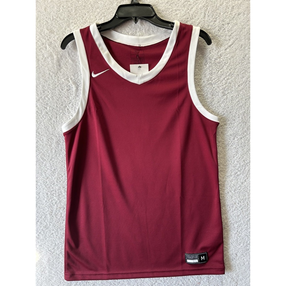 Nike Mens Size M Red Sleeveless Engineered Basketball Athletic Tank Top